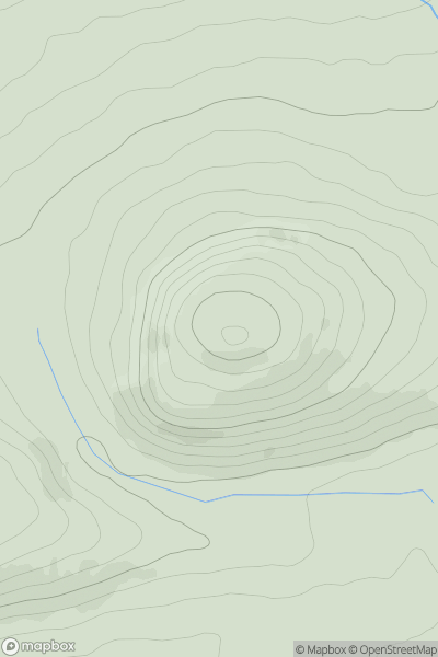 Thumbnail image for Knock Hill [Central Scotland from Dumbarton to Montrose] [NT053937] showing contour plot for surrounding peak